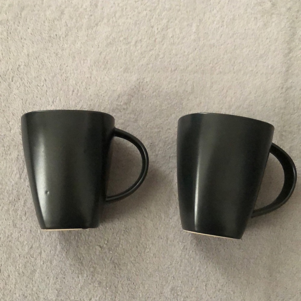 Matte Black Mugs - bundle set of 2